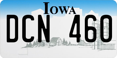 IA license plate DCN460
