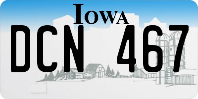 IA license plate DCN467