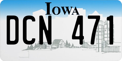 IA license plate DCN471