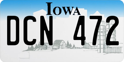 IA license plate DCN472