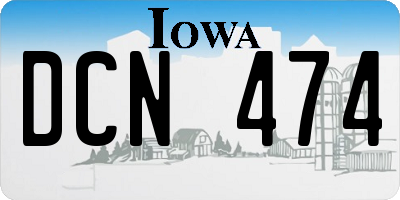 IA license plate DCN474