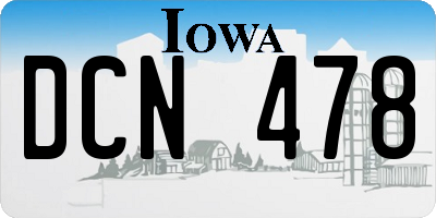 IA license plate DCN478