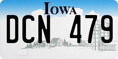 IA license plate DCN479