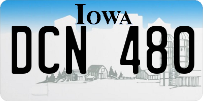 IA license plate DCN480