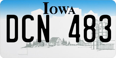 IA license plate DCN483