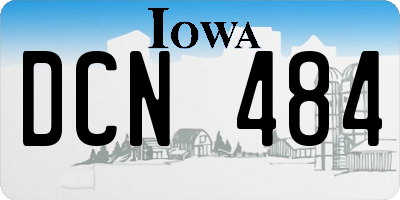 IA license plate DCN484