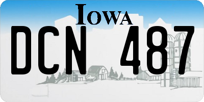 IA license plate DCN487