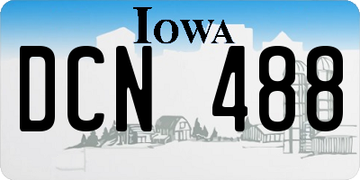 IA license plate DCN488