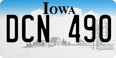 IA license plate DCN490