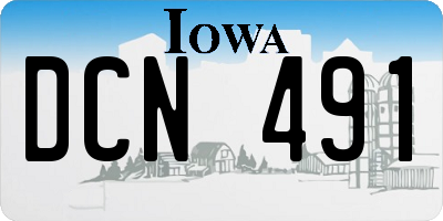 IA license plate DCN491