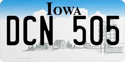 IA license plate DCN505