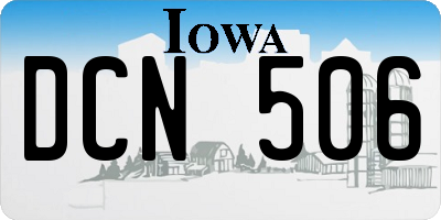 IA license plate DCN506