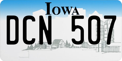 IA license plate DCN507