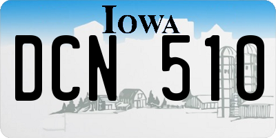 IA license plate DCN510