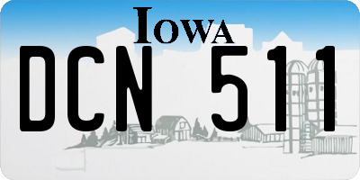 IA license plate DCN511