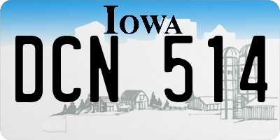 IA license plate DCN514