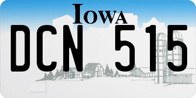 IA license plate DCN515