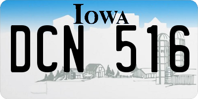 IA license plate DCN516