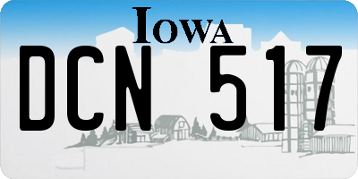 IA license plate DCN517