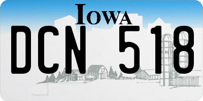 IA license plate DCN518