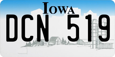 IA license plate DCN519