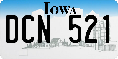 IA license plate DCN521