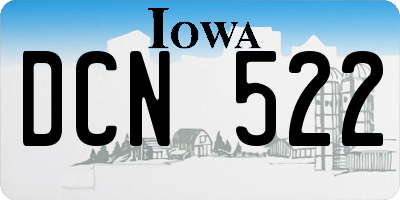 IA license plate DCN522