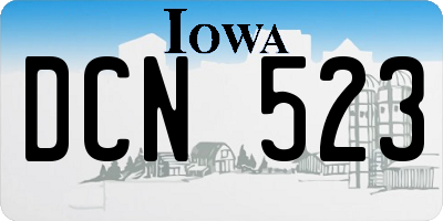 IA license plate DCN523