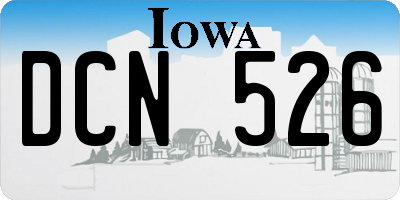 IA license plate DCN526