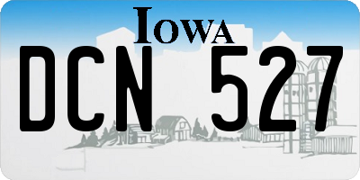 IA license plate DCN527