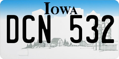 IA license plate DCN532