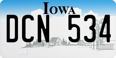 IA license plate DCN534
