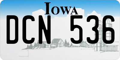 IA license plate DCN536