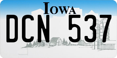 IA license plate DCN537