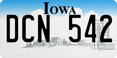 IA license plate DCN542