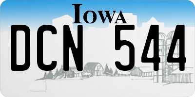 IA license plate DCN544
