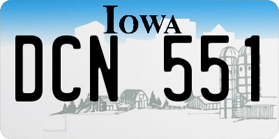 IA license plate DCN551