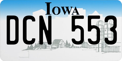 IA license plate DCN553