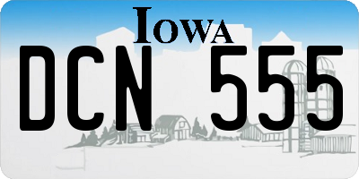 IA license plate DCN555