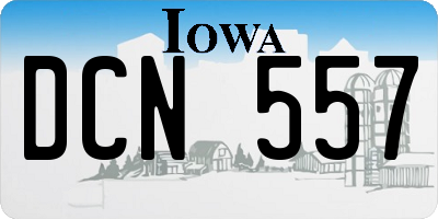 IA license plate DCN557