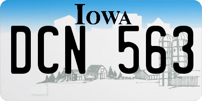 IA license plate DCN563