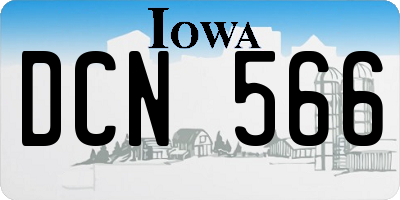 IA license plate DCN566