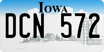 IA license plate DCN572