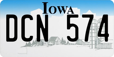 IA license plate DCN574