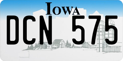 IA license plate DCN575