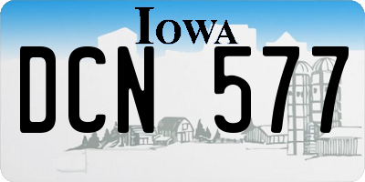 IA license plate DCN577