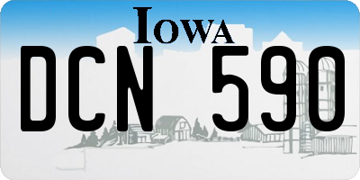 IA license plate DCN590