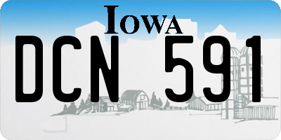 IA license plate DCN591