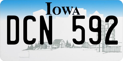 IA license plate DCN592