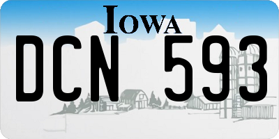 IA license plate DCN593